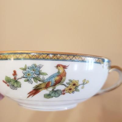 Vintage Noritake Soup Bowls & Saucers