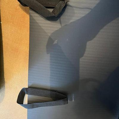 Black Pilates Mat + blue mat