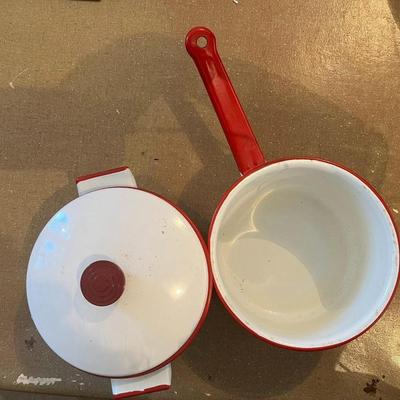 White Double Boiler Pot Set With Lid