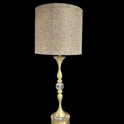 Champagne colored metal floor lamp