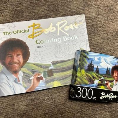 Bob Ross puzzle and book
