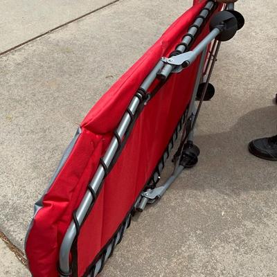 Red/Gray Folding Lounger