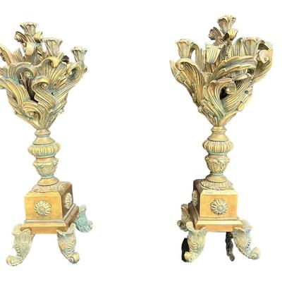 Gilt Plaster Candelabra pair