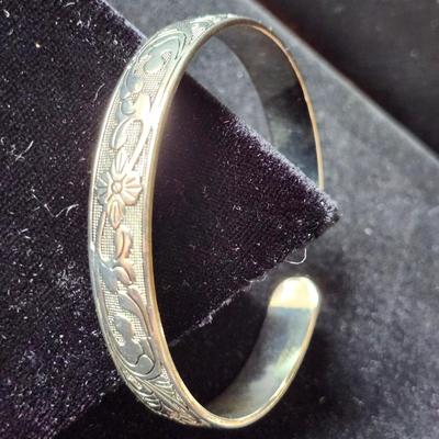 Engraved Sterling Cuff