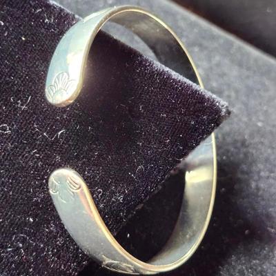 Engraved Sterling Cuff