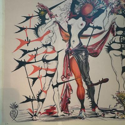Salvador Dali Femmes Fleurs Artist Proof 1970 Color Lithograph (épreuve d'artiste) 1/1