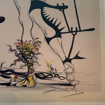 Salvador Dali Femmes Fleurs Artist Proof 1970 Color Lithograph (épreuve d'artiste) 1/1