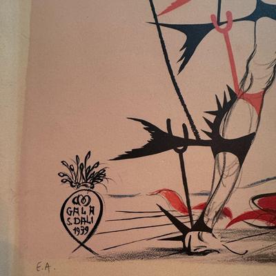 Salvador Dali Femmes Fleurs Artist Proof 1970 Color Lithograph (épreuve d'artiste) 1/1