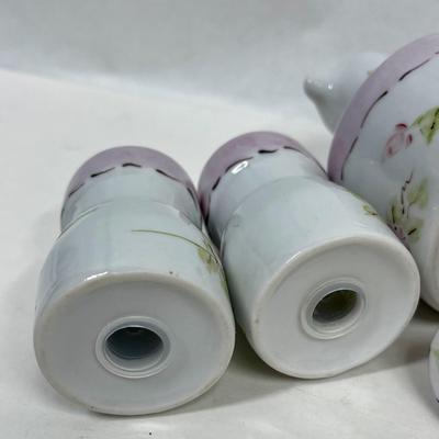 Salt and pepper oil, and vinegar set - Ceramic Condiment Set