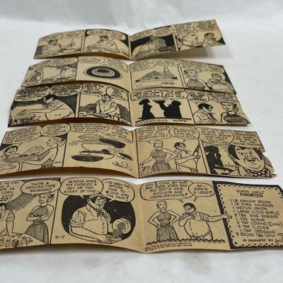 Vintage clippings of newspaper comic strips