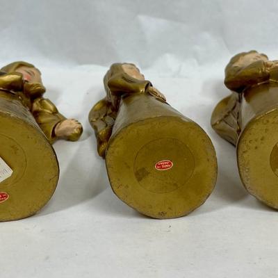 MCM Hand-Painted Gold Musical Angel Chalkware