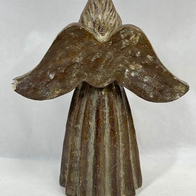 Angel Statue, Painted Plaster 12" tall