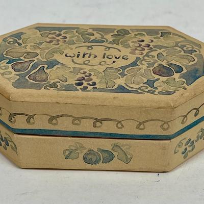 Paper Trinket Box Catriona Stewart 1989 Made in England