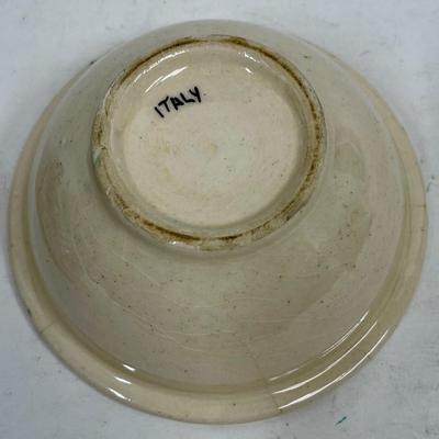 Italian lidded bowl spaghetti ceramic with porcelain roses