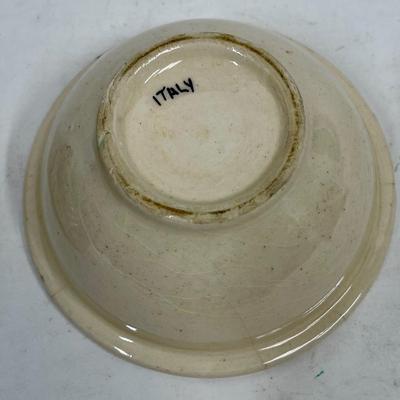 Italian lidded bowl spaghetti ceramic with porcelain roses