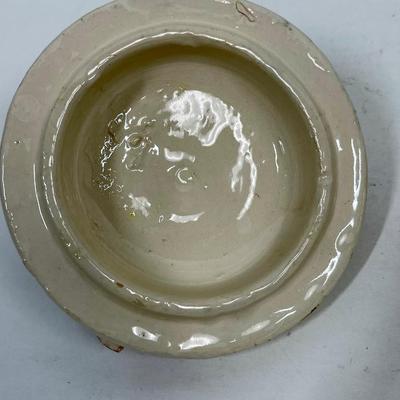 Italian lidded bowl spaghetti ceramic with porcelain roses