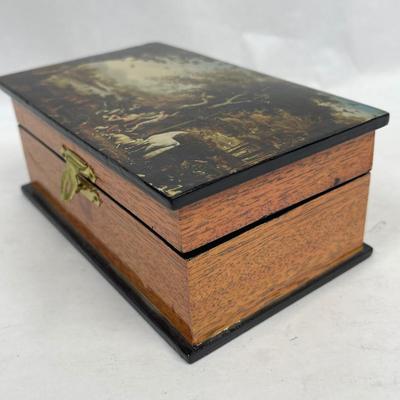 Earthly Paradise Artwork Decoupaged onto Trinket Box