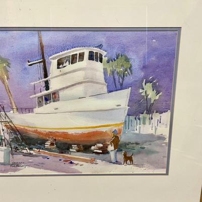 Boat Watercolor: Therapy by Bob Moodey