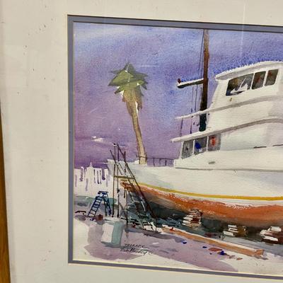 Boat Watercolor: Therapy by Bob Moodey