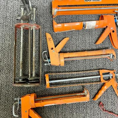 Lot of 7 Assorted Caulking Guns