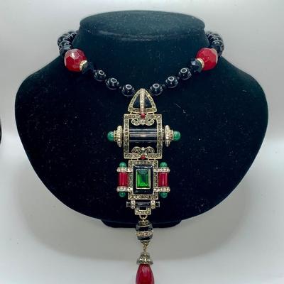 Heidi Daus "Dynamic Deco" Pendant drop Necklace