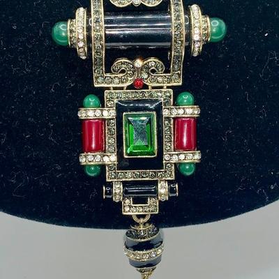 Heidi Daus "Dynamic Deco" Pendant drop Necklace