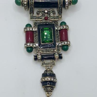 Heidi Daus "Dynamic Deco" Pendant drop Necklace