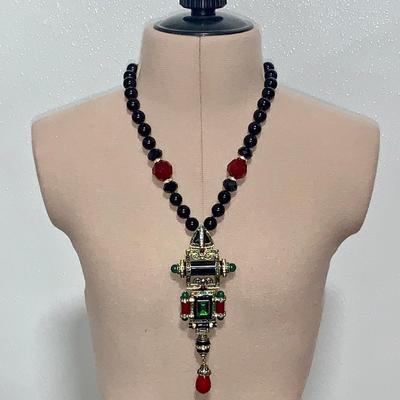 Heidi Daus "Dynamic Deco" Pendant drop Necklace