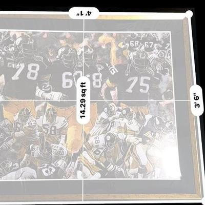 Pittsburgh Steelers 1970's era team photo - Framed with Hall of Fame defensive lineman “Mean” Joe Greene