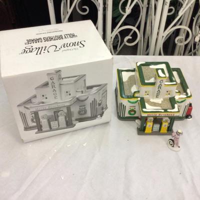 Holly Brother Garage Dept. 56 Snow Village