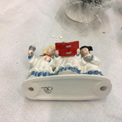 Shabby Oak Church with Carole’s and Trees Dept. 56 Snow Village