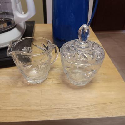 COFFEE MAKER, COFFEE MUGS, THERMOS & CREAM/SUGAR SET