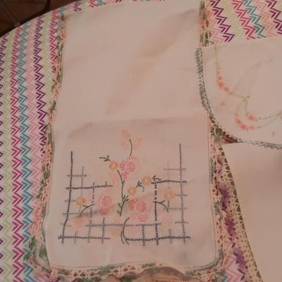 HAND EMBROIDERED LINENS