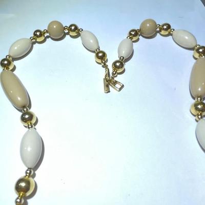 Vintage Mid-Century NAPIER Resin/Lucite Necklace 24" Long in Good Preowned Condition.