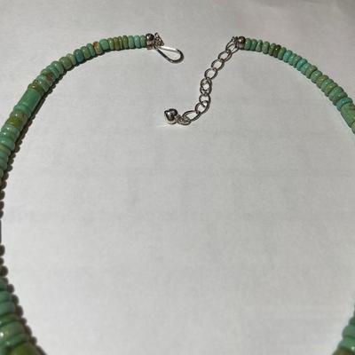 Jay King (DTR) Sterling Silver New Never Used Fashion Turquoise Beads 18"-20" Adjustable Necklace Preowned from an Estate....