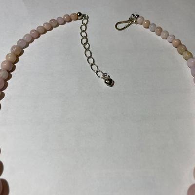 Jay King (DTR) Sterling Silver New Never Used Fashion Pink Coral Beads 18"-20" Adjustable Necklace Preowned from an Estate....