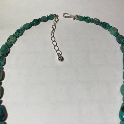 Jay King (DTR) Sterling Silver New Never Used Fashion Turquoise 18"-20" Adjustable Necklace Preowned from an Estate. (Jewelry...