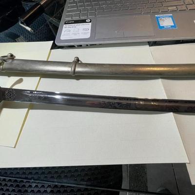 Vanguard Blade US MILITARY Dress & Ceremony Sword w/Scabbard Made in Toledo Spain 39" Long in Scabbard Preowned