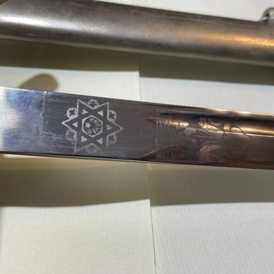 Vanguard Blade US MILITARY Dress & Ceremony Sword w/Scabbard Made in Toledo Spain 39" Long in Scabbard Preowned