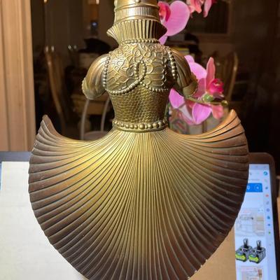 Vintage/Antique Art Deco Chiparus Statue on a Marble Base 15.50" Tall Missing Hands Preowned from an Estate as Pictured.