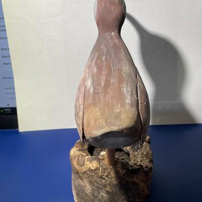 Vintage Hand Carved & Painted VIRGINIA Shore Bird Decoy 8" Tall x 8.75" Wide in VG Preowned Condition.