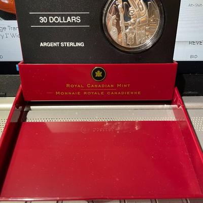 2005 Canada $30 Sterling Silver Coin-Totem Pole- by the Royal Canadian Mint in Original Packaging.