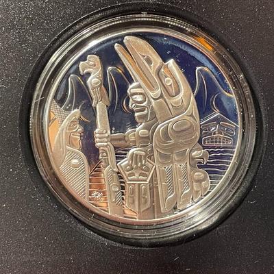 2005 Canada $30 Sterling Silver Coin-Totem Pole- by the Royal Canadian Mint in Original Packaging.