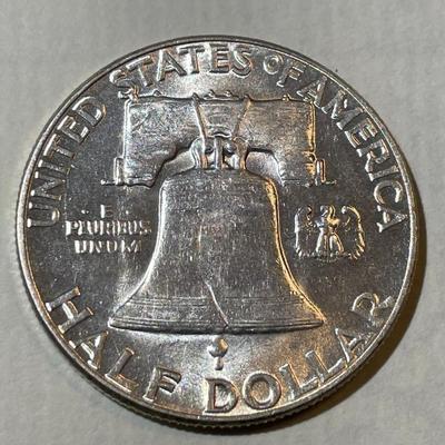 1955 **BUGS BUNNY** AU/UNCIRCULATED CONDITION FRANKLIN SILVER HALF DOLLAR AS PICTURED.