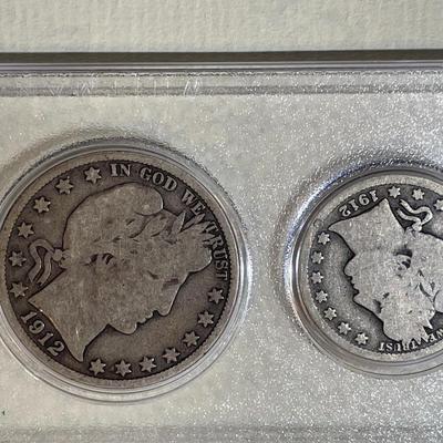 VINTAGE/ANTIQUE 1912 U.S. COIN CIRCULATED YEAR SET IN GOOD CONDITION AS PICTURED.