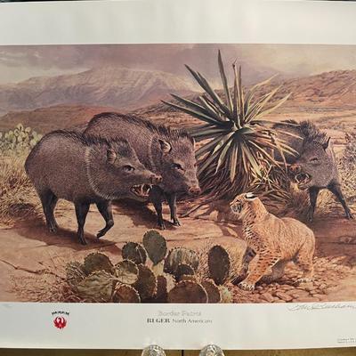 Border Patrol Lithograph by Tom Beecham Artist Signed 759/950 18" x 24" Unframed Shipped in a Tube.