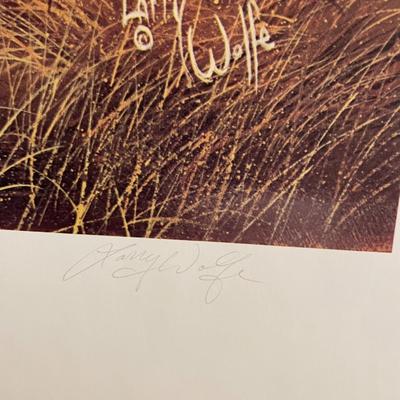 The Survivors Lithograph by Larry Wolfe Artist Signed 758/950 18" x 24" Unframed Shipped in a Tube.