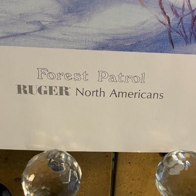 Forest Patrol Lithograph by Gary Moss Artist Signed 759/950 18" x 24" Unframed Shipped in a Tube.