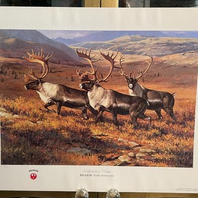 Migration Time Lithograph Signed by Artist Leon Parson 758/950 18" x 24" Unframed Shipped in a Tube.