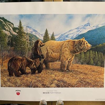 Curious Trio Lithograph by Lee Cable Artist Signed 759/950 18" x 24" Unframed Shipped in a Tube.